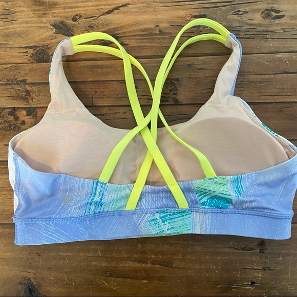 Lululemon Energy Bra - Wind Chill White Lullaby / Ray Size 10 - Picture 7 of 9